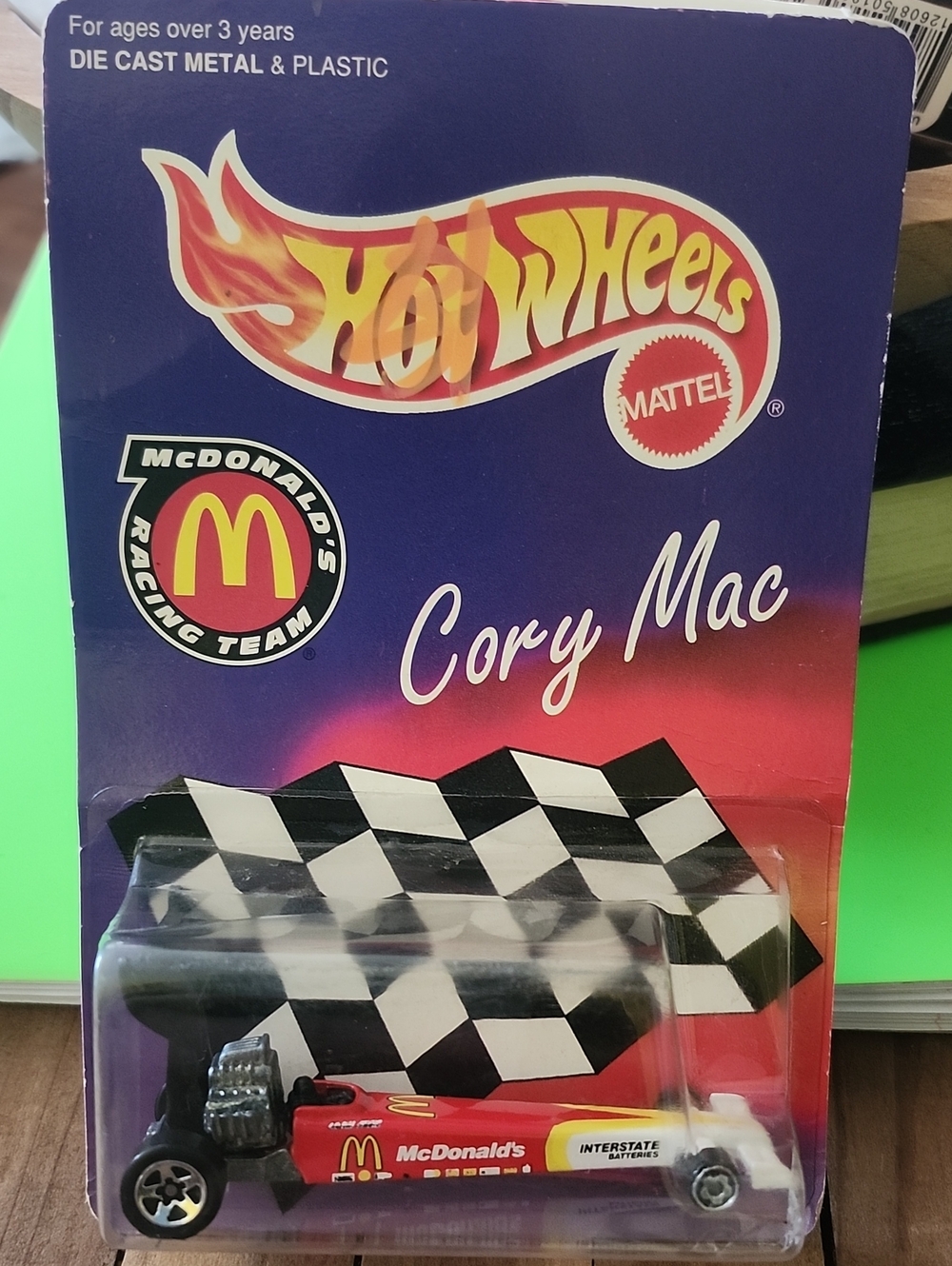 Hot Wheels Cory Mac McDonald's Red Dragster Toy by Mattel